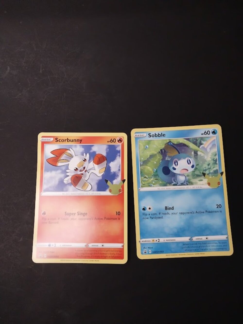 Pokémon: Scorbunny & Sobble Single Large Cards